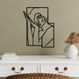 Wallity Woman 2 - M Escultura de Pared de Metal Negra
